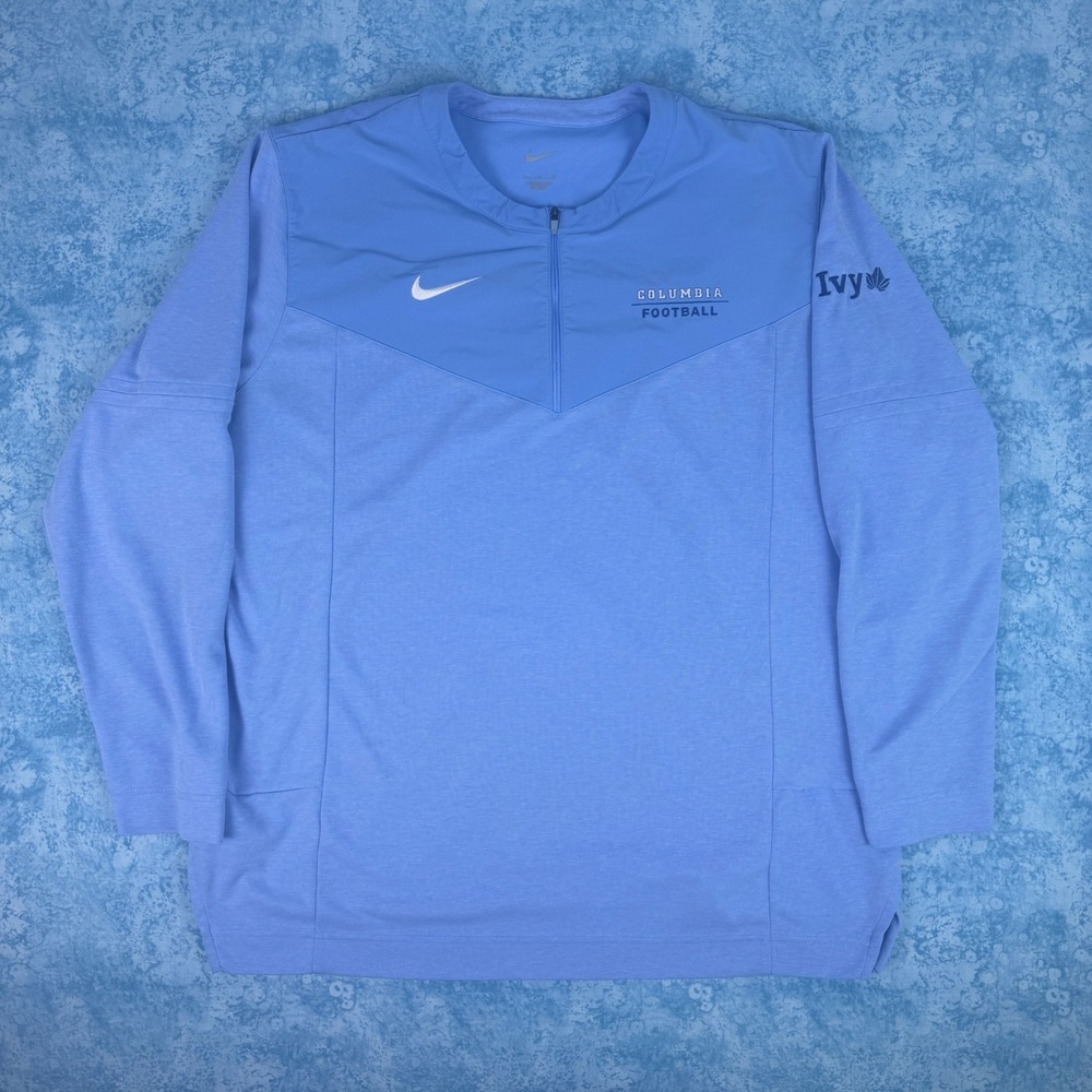 Nike Columbia Football Ivy League 1/4 Zip Pullover Blue XL
